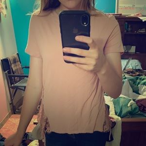 SM American Rag Pink Lacy T-Shirt